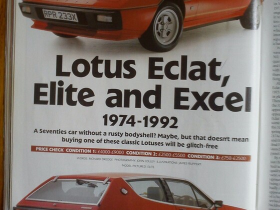 Lotus Elite Practical classics Nov 2002 page 1